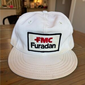 VTG USA MADE FMC Furadan Farm Patch Trucker Hat Snapback Cap Vintage